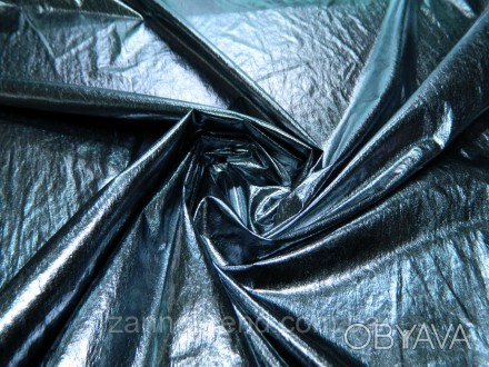  Ткань плащевка "фольга" темно-серого цвета - тонкое полотно, состоящее из синте. . фото 1
