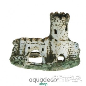 Грот керамический Aqua Nova n-30006 развалина замка  11,5x9см для аквариума. . фото 1
