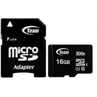 Карта памяти MicroSDHC 16GB UHS-I Class 10 Team Black + SD-adapter (TUSDH16GCL10. Івано-Франківськ. фото 1 Карта памяти MicroSDHC 16GB UHS-I Class 10 Team Black + SD-adapter (TUSDH16GCL10. Івано-Франківськ. фото 1