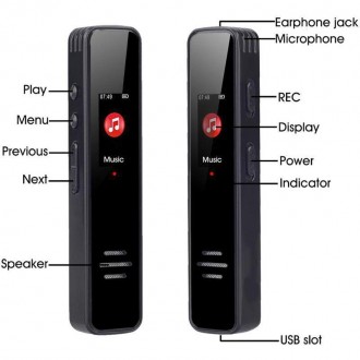 Компактный цифровой диктофон с отличным качеством записиSavetek GS-R63 это компа. . фото 3