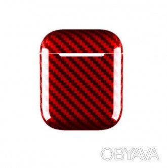 Чехол Grand для AirPods Case Apple Carbon Fiber Case Red
. . фото 1