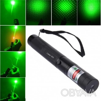 Мощный зеленый лазер (Green laser pointer) потребляемая мощность более 1000 mW. . . фото 1