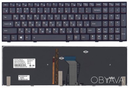 Клавиатура для ноутбука Lenovo IdeaPad (Y500) с подсветкой (Light), Black, (Blac. . фото 1