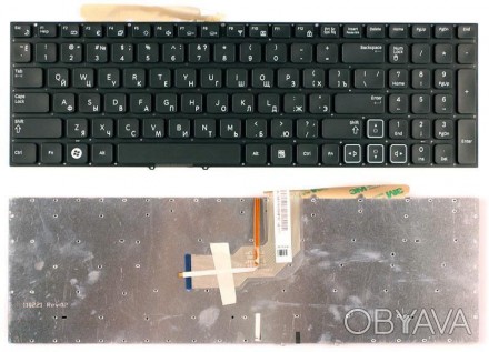 Клавиатура для ноутбука Samsung (RF712) с подсветкой (Light), Black, (No Frame),. . фото 1