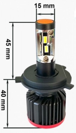 
Кратко о  LED лампы Prime-X S Pro H4 5000К:Мощность - 28WРабочее. . фото 4