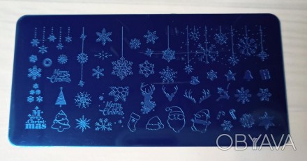 Пластина металлическая для стемпинга Новый год, Снежинки, Олень
Наш сайт: https:. . фото 1