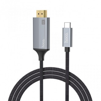 Перехідник Type-C — HDMI HOCO UA13 адаптер конвертер 1.8 метра. Киев. фото 1 Перехідник Type-C — HDMI HOCO UA13 адаптер конвертер 1.8 метра. Киев. фото 1
