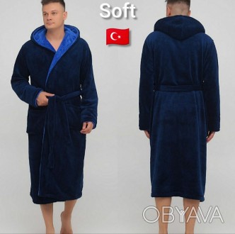 Купить в интернет магазине мужской теплый пушистый халат большого размера-серый
. . фото 1