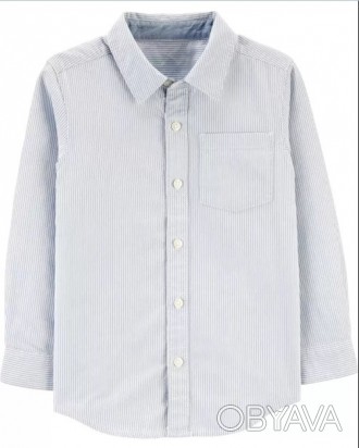 
Классическая рубашка в тонкую полоску от американского бренда Carter's дополнит. . фото 1