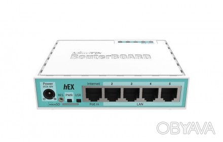 hEX RB750GR3 - это пятипортовый Gigabit Ethernet-маршрутизатор. Устройство имеет. . фото 1