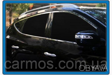 Хром окантовка боковых стекол для Hyundai IX-35 позволит Вам выделить свой автом. . фото 1