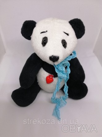 Миленькая панда ростом 15см. выполнена из плюшевой ткани, наполнитель холлофайбе. . фото 1