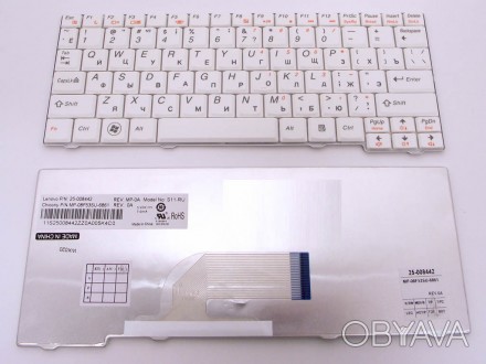 Новая клавиатура для ноутбука Lenovo S10-2, S10-3C, S100C, S11
белого цвета, с р. . фото 1