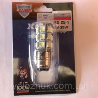 Лампа фары "кукурузный" 1 усикк, модель P15 Д25-1, 12V-35W, "JWBP" Тайвань. Харків. фото 1 Лампа фары "кукурузный" 1 усикк, модель P15 Д25-1, 12V-35W, "JWBP" Тайвань. Харків. фото 1