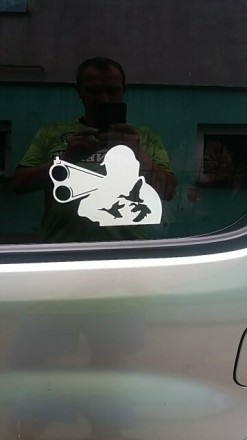 Наклейка на авто для охотников
Цвет : Чёрная ,Белая ближе к серебру Светоотража. . фото 4
