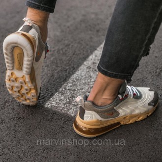 Кроссовки мужские бежевые Nike Air Max 270 React х Travis Scott
Невероятная колл. . фото 7