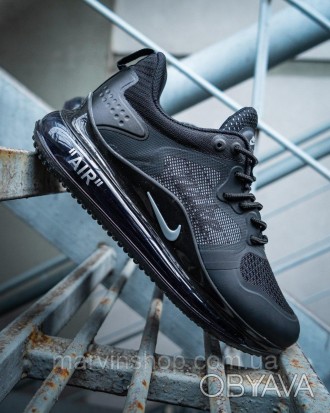 Кроссовки мужские черные Nike Air Max 720 
Еще один оттенок черного цвета в нали. . фото 1