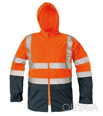 Утепленная куртка для дорожника прямого силуэта, с отстегивающимся капюшоном, ут. . фото 1