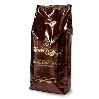 Кофе в зернах Ricco Gold Espresso 30% АРАБИКА 70% РОБУСТА – особенный, ярко-креп. . фото 2