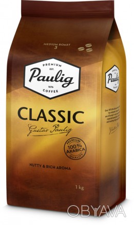 Кофе в зернах PAULIG Classic, в упаковке 1кг. Большая упаковка кофе для настоящи. . фото 1