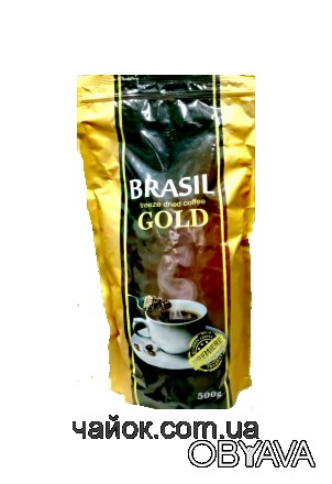 Кофе Brazil Gold 500 гр – это натуральный растворимый сублимированный кофе. Блен. . фото 1