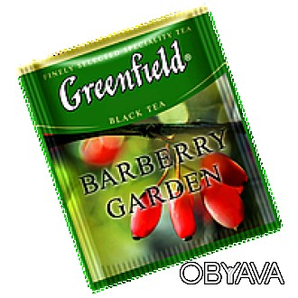 Чай черный с барбарисом Гринфилд Барбери Гарден 100 пакетиков в мягкой упаковке.. . фото 1