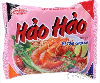 Лапша быстрого приготовления Hao Hao с морепродуктами. Она имеет мягкий, деликат. . фото 1
