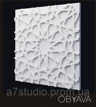 Гипсовая 3D панель Арабика – это дань восточным традициям в дизайне интерьера. Г. . фото 1