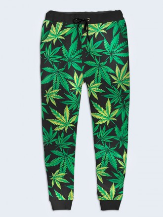 Оригинальные брюки Cannabis с красочным 3D-рисунком. Яркие спортивные брюки для . . фото 2