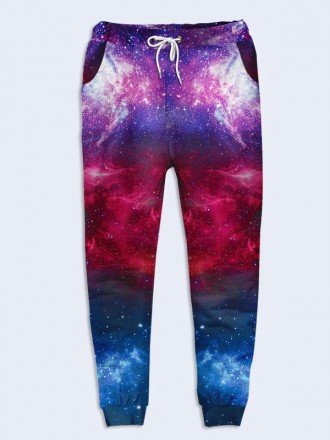 Прекрасные 3D-брюки Space с модным космическим рисунком. Яркие спортивные брюки . . фото 2