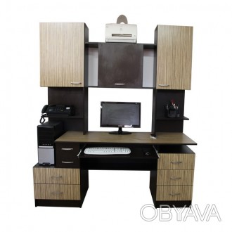 
Компьютерный стол "Посейдон" представляет комбинацию шкафчиков, ящиков и стола.. . фото 1