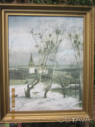 Продам копию картины художника Алексея Кондратьевича Саврасова «Грачи́ прилетели. . фото 1