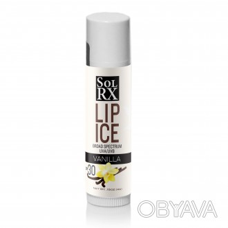 
SolRx Lip Ice SPF 30 Vanilla – это солнцезащитный бальзам для губ с ароматом сл. . фото 1