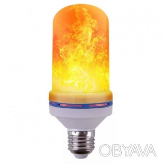  Лампа LED EL-1193 с эффектом пламени огня, E27 – декоративная лампа с эффектом . . фото 1