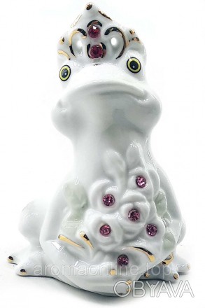 Статуэтка Лягушка царевна белая фарфор (11х8х8 см). . фото 1