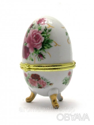 Шкатулка яйцо (10х6х6 см). . фото 1
