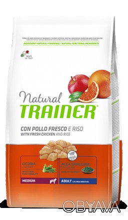 Сухой корм Trainer Natural Super Premium Adult Medium Con Pollo Fresco, Riso & A. . фото 1