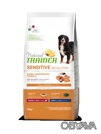 Сухой корм Natural Trainer Dog Sensitive Adult Medium&Maxi With Salmon для собак. . фото 1