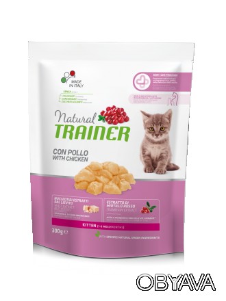 Сухой корм Trainer Natural Super Premium Kitten для котят с курицей 0.3 кг Повно. . фото 1