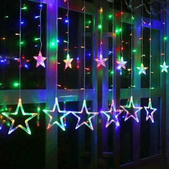 Новогодняя cветодиодная гирлянда шторка дождь "Звезды" YS-84005 138 LED USB 2.5x. Черкаси. фото 1 Новогодняя cветодиодная гирлянда шторка дождь "Звезды" YS-84005 138 LED USB 2.5x. Черкаси. фото 1