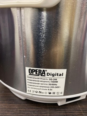 Мультиварка Opera OD-266 32 программы 6 л 1500W Silver
Мультиварка Opera Digital. . фото 7