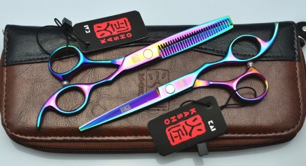 Совершенно новый набор ножниц KASHO для стрижки волос в пенале 1100 гр..( ножниц. . фото 4