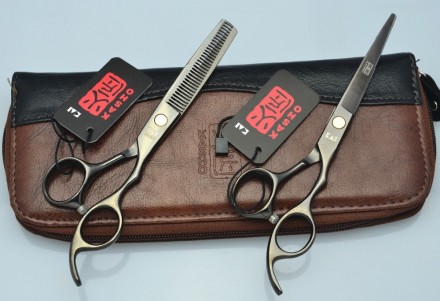 Совершенно новый набор ножниц KASHO для стрижки волос в пенале 1100 гр..( ножниц. . фото 10