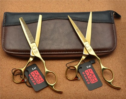 Совершенно новый набор ножниц KASHO для стрижки волос в пенале 1100 гр..( ножниц. . фото 8