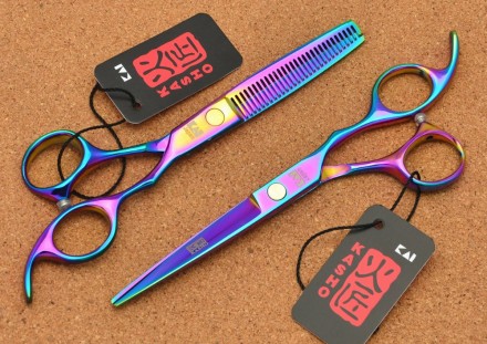 Совершенно новый набор ножниц KASHO для стрижки волос в пенале 1100 гр..( ножниц. . фото 5