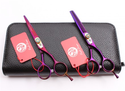 Профессиональные парикмахерские ножницы от Purple Dragon .
, прямые и филировоч. . фото 6