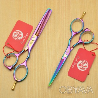Комплект ножниц для стрижки волос в пенале от Purple Dragon. 
Парикмахерские но. . фото 1