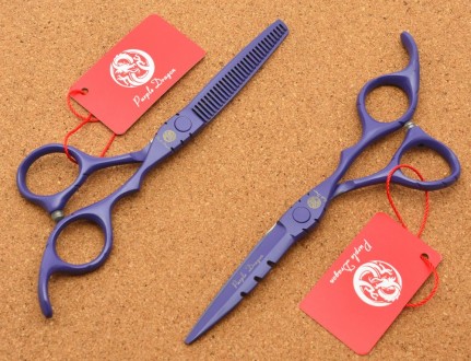 Ножницы для стрижки волос, комплект. 
  Новый комплект ножниц фирмы Purple Drag. . фото 2