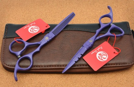 Ножницы для стрижки волос, комплект. 
  Новый комплект ножниц фирмы Purple Drag. . фото 3