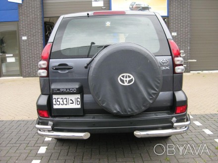 Защита заднего бампера - Уголки двойные на Toyota Land Cruiser 120 Prado ( Toyot. . фото 1